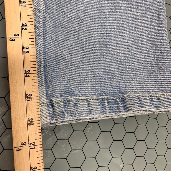 Zara Jeans Womens 4 Tweed Trim Light Wash Hi Rise Wide Leg Cropped Flower Button - Picture 7 of 14